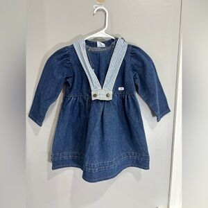 Vintage Guess Denim Dress Jean Sailor Collar Little Girl 5 years